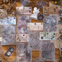 Journamm 40pcs/pack Antique Style PET Stickers Decor Junk Journal DIY Scrapbooking Collage Diary Vintage Sticker Stationery Stickers Labels