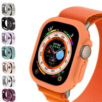 Soft Silicone Case for Apple Watch ultra 49mm 44mm 40mm 45mm 41mm 38 42mm Cover Protection Shell iWatch series 3 se 6 7 8 Bumper