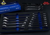 ชุดประเเจปากตายเเหวนฟรี ถาดโฟม BLUE-POINT NO.BPS5A Ratcheting Combination Wrench Set