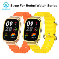 Kingzalin สายซิลิโคนสำหรับ Redmi Watch 3 2 2lite นาฬิกาสายรัดข้อมือสำหรับ Xiaomi Lite/poco