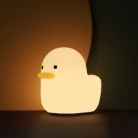 Cute Night Light Silicone Soft Touch Sensor Animal Duck LED Night Lamp For Baby Children Kid Bedroom Decorative