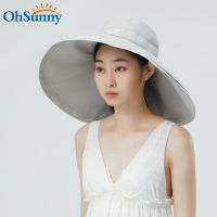 OhSunny Summer Bucket Hats UV Protection Sun Hat UPF50+ Large Brim Floppy Flodable Washable Bohemia Beach Cap Chapeau