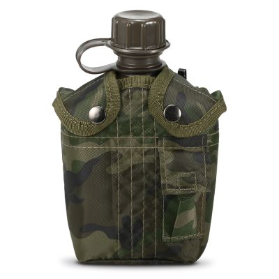 1L Outdoor Military Canteen Bottle Camping Hiking Backpacking Survival Water Bottle Kettle with Cover swell water bottle 2020