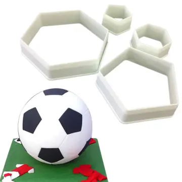 8pcs Soccer Football Cake Topper Player Decoration Tool & 1 Pcs 3d Half  Round Ball Shaped Football