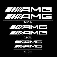 คาลิปเปอร์ล้อรถดัดแปลงไฟโลโก้ AMG 6ชิ้นสติ๊กเกอร์เบรคดีคอลตกแต่งสำหรับ Mercedes Benz W168 W176 W202 W203 CLA GLK SLK ML A200 E320 S300