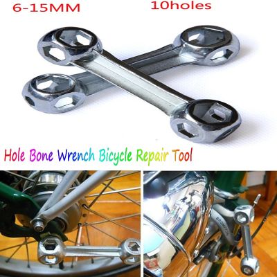 CIFbuy New 6-15MM 10-hole Bone Wrench Bicycle Repair Tool Lantern Hexagon Wrench Cycling Bicycle Screw