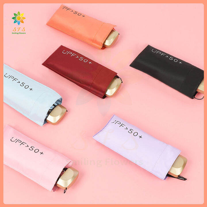 【COD】 Sun umbrella sunscreen antiultraviolet female compact portable