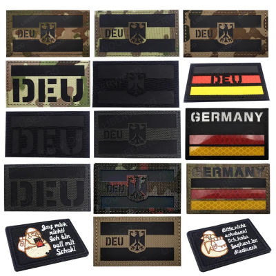 LIBERWOOD เยอรมนี Eagle สะท้อนแสง DEU อินฟราเรด IR Patch Deutschland เยอรมันทหาร Multicam ยุทธวิธี Badge เสื้อผ้า Applique