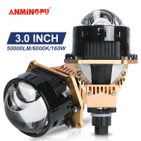 ANMINGPU 3นิ้วเลนส์โปรเจ็คเตอร์ LED Bi สำหรับไฟหน้า Hella 3R G5 6000K โคมไฟอัตโนมัติ160W 500lm ชุดไฟรถยนต์ Retrofit เลนส์ไฮเปอร์โบลอยด์