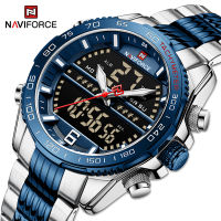 Luxury Brand NAVIFORCE Digital Sport Watch For Men Steel Band Waterproof Chronograph Alarm Clock Luminous Quartz Wristwatch Male