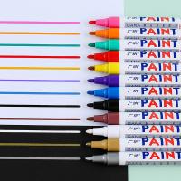 hot！【DT】 12 Colors Based Permanent Pens Paint Markers Car Tire Lettering Projects Painting Metal