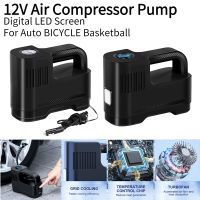 Portable Air Compressor Pump Fast Inflation Car Inflator with LED Light Auto-Off With Digital Screen for Auto Bicycle Basketball Air Compressors  Infl