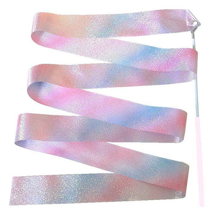 2M Flashing Star Gym Ribbons Dance Ribbon Rhythmic Art Ballet Streamer ...