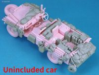 ∋ 1:35 Scale Die-cast Resin Model Assembly Kit British Pink Leopard Assault Jeep Stacker Retrofit (No Etching) Unpainted