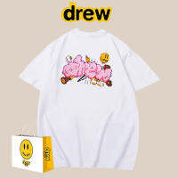 DREW Star ฤดูร้อนแขนสั้นเสื้อยืดเข้าชุดอินเทรนด์แบรนด์สตรีทคู่ BF หลวมแขนลำลองขาสั้นใส่ได้ทั้งชายและหญิง