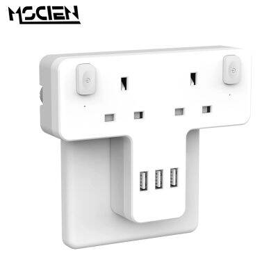 【NEW Popular】อะแดปเตอร์ปลั๊ก MSCIEN USBExtension Sockets SmartPower Wall Sockets Surge ProtectorOutlets ForSAHK