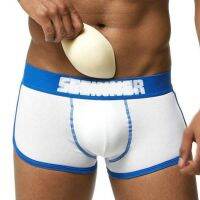 Men Breathable Underwear Enlarge Pouch Enhancer Foam Pads Swimwear Briefs Trunks Jockstrap Protection Push Up Pad