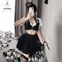 JIU YUSenmhs mulher oficial uniforme sexy secretário paixão roupa lisa vestido de estiramento lingerie polícia roleplay trajes casal