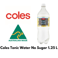 Coles Tonic Water No Sugar 1.25 L (BBF JAN 24)