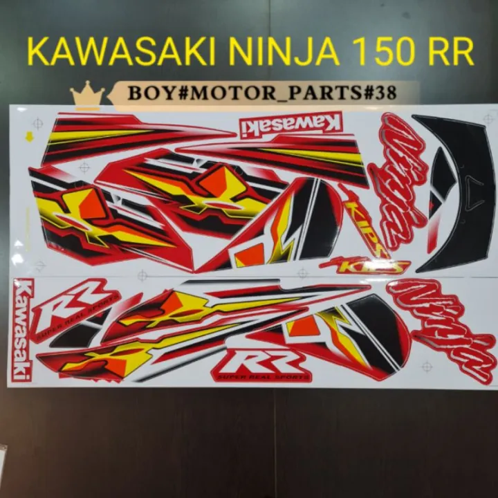 KAWASAKI ZX150 NINJA 150 RR ( 2 ) BODY STICKER ZXR 150 STRIPE Lazada