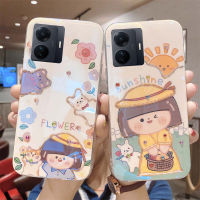 เคสสำหรับ VIVO Iqoo Z6 Lite เคสซิลิโคนนิ่มพลอยเทียมป้องกันการการป้องกันการกระแทกลายดอกทานตะวันสำหรับ VIVO Iqoo Z6 Lite ฝาหลัง