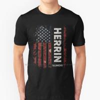 Herrin Illinois T Shirt 100% Pure Cotton Illinois Illinois Ctiy Illinois State Herrin Illinois Herrin Illinois Herrin Herrin