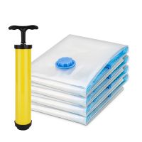 Vacuum Bag For Clothes Storage Bag With Valve Transparent Clothes Organizer Foldable Home Compressed Seal Space Saving Seal Bags