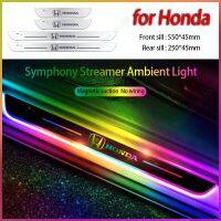 【Dynamic Upgrade】Honda Symphony Welcome Light Car Door Sill Plate Anti-scratch Car Decoration Accessories for City Hrv Civic Wrv Brio BRV Fit Accord Vezel