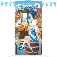 [HOT MAKXJWIGO 542] Oktoberfest Party ตกแต่ง Photo Prop ผ้ายักษ์ Photo Booth พื้นหลังตลก Oktoberfest เกมอุปกรณ์สำหรับเทศกาลเบียร์