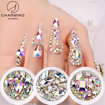 Mix Rhinestone Crystal Ab Charm Luxury Nail Art Flatback Gems for Nail -  China Gems for Nail and Nail Flatback Gems price