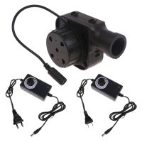 12V EU/US Plug 7530 with Round Head Air Turbo Blower 5500RPM High Air Volume Speed Controller Outdoor Barbecue Grill Fa Power Points  Switches Savers