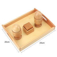 [ตลก NaiNaiKei]U Nisex เด็กของเล่น Montessori 3D วัตถุที่เหมาะสมการออกกำลังกายไข่บอลกับถ้วย Cube กับกล่องไม้ต้นการศึกษาก่อนวัยเรียนของเล่น2-4