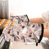 Halloween Animal Pumpkin Ghost Pattern Microwave Oven Gloves Anti-scald Non-slip Insulated Hand Clips For Baking Cooking Kichten