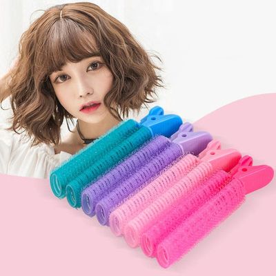 DIY Adhensive Curling Curlers/ Air Bangs Curls Fixed Artifact Fluffy Shaping Clip/ Natural Fluffy Curly Hair Clip/ Korea Fluffy Hair Roller Clip Hair Beauty Styling Tool