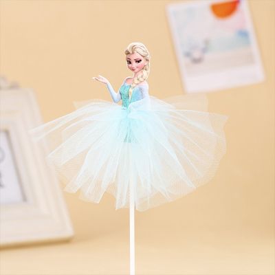 1pc/Lot Frozen Elsa Anna Princess Cake Toppers Cake Flag Baby Girls Birthday Party Decoration Anniversaire Cupcake Supplies Kids