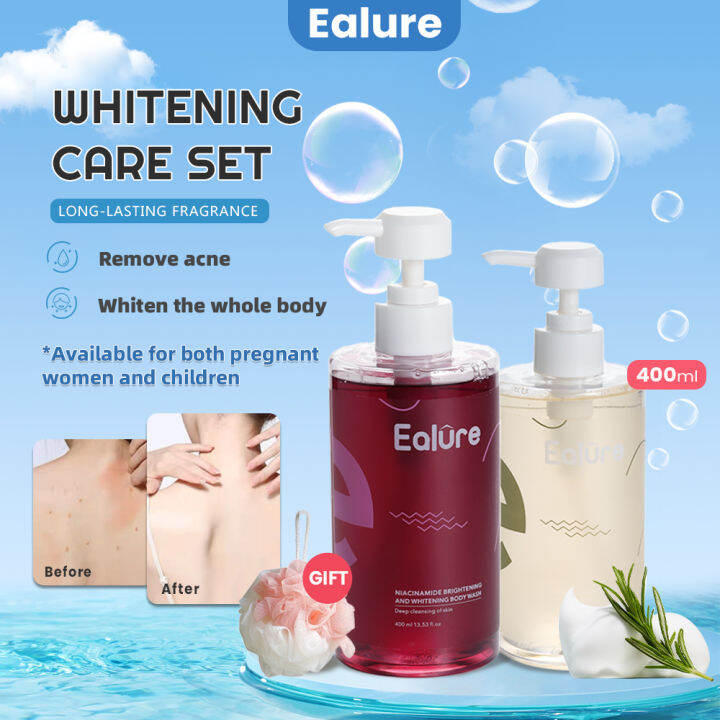 Ealure 400ml Whitening Shower Gel AntiAcne Shower Gel Moisture