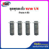 9SAT ชุดพุกตะกั่วพร้อมสกรู 1/4 จำนวน 4 ตัว/ชุด