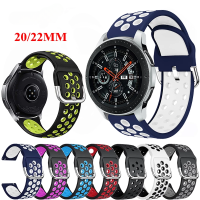 สายนาฬิกาข้อมือแถบซิลิโคน20มม. 22มม. สำหรับ Galaxy Watch 3 46มม. 42สาย GT2 2 S3สำหรับนาฬิกา Samsung 4สาย