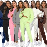 Special Offers Women Suit Winter Spring Solid Casual Tracksuit 2 Pieces Set Sports Sweatshirts Pullover Sweatpants Wholesale Female Outfits