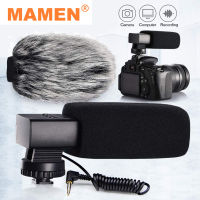 MAMEN Aluminum Alloy Camera Microphone Condenser Recording Microphone 3.5mm MIC For DSLR Camera Canon Nikon Vlog Microfone