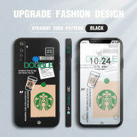 เคสมือถือสำหรับ Realme 5 /Realme 5i /Realme เคสโทรศัพท์สำหรับการ์ตูนเด็กหญิงเด็กชาย Starbucks กรอบป้ายของเหลวขอบด้านข้างฝาหลังป้องกันกล้อง