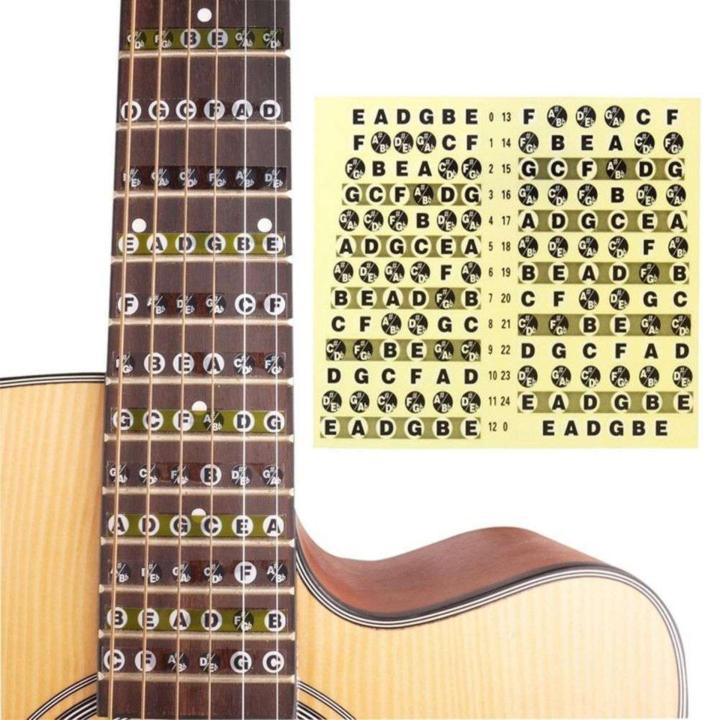 Decal Dán Note Trên Cần Đàn Guitar - Sticker Dán Vị Trí Nốt Trên Cần Đàn Hỗ  Trợ Học Đàn Guitar | Lazada.Vn