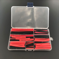 1set=150PCS 7.28m Black And Red 2:1 Assortment Heat Shrink Tubing Tube Car Cable Sleeving Wrap Wire Kit