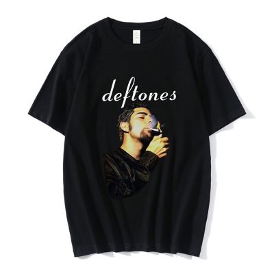 Deftones Chino Moreno Smoking T-Shirt Mens Rock Punk Hip Hop T-Shirts Male Gothic Vintage Tee Shirt Oversized Unisex Streetwear