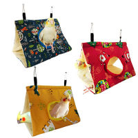 Warm Bird Nest House Parrot แขวนเปลญวนกำมะหยี่ Shed Hut Finch Cave Cage Plush นก Hideaway เตียงนอน Perch Swing