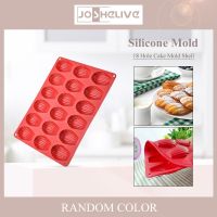 18/9 Holes Silicone Baking Mold Food Grade Madeleine Shell shape Cake Mold And DIY Chocolate Love Heart Shape Mold（Random Color）