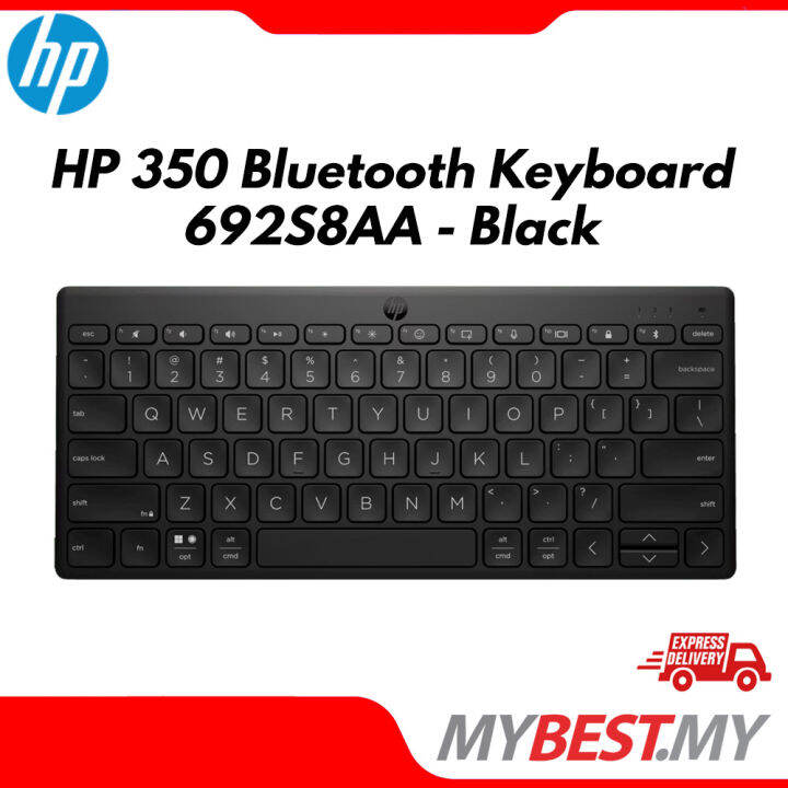 HP 350 Compact Multi-Device Bluetooth Keyboard - 692S8AA - Black ...