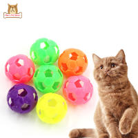 BP【Fast Delivery】Funny Sounding Cats Ball Toy Colorful Lightweight Hollowed Built-In Bell Stress Relief Interactive Games Props อุปกรณ์สัตว์เลี้ยงCOD【cod】