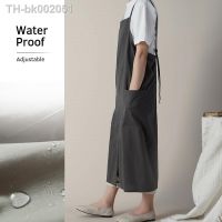 ■✿ Floral Kitchen Waterproof Foreign Trade Cotton and Linen Adjustable Korean Version Japanese apron Waist Pocket