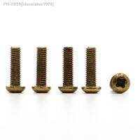 5/10/20/50pcs M2 M2.5 M3 M4 M5 M6 GB818 Copper Brass Cross Round Phillips Pan Head Machine Screw Bolt Length 4-50mm